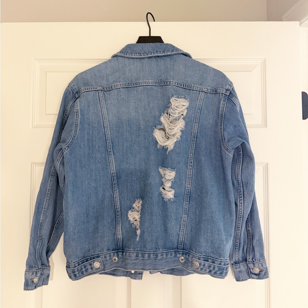 Distressed Blue Denim Jacket - Picture 2 of 3